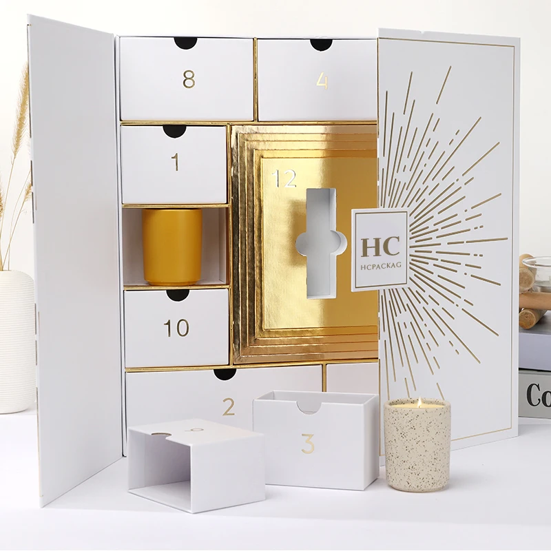 Cosmetic Packaging Paper Box Gift Advent Calendar Present Box Jewelry Advent Calendar Boxes
