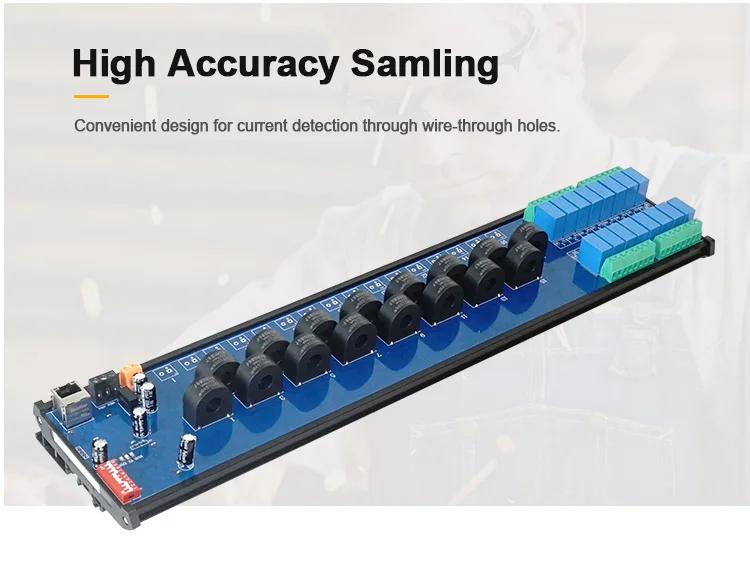 product huaqingjun 16 channel rs485 ethernet ac current voltage transformer detect module modbus rtu tcp acquisition module217-5