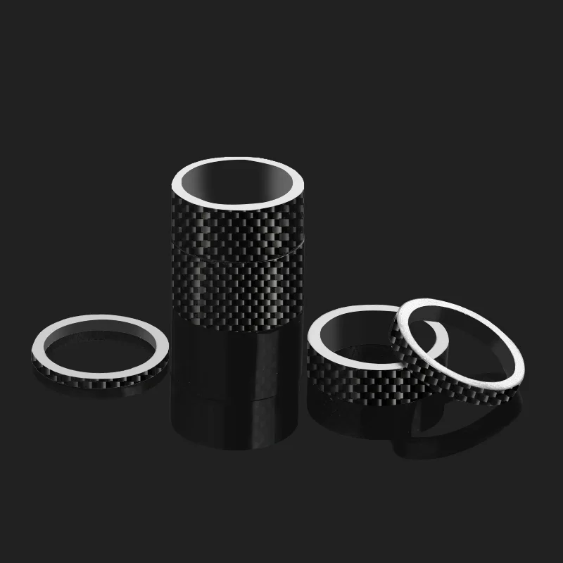 RIDERACE Bicycle Headset Spacer 28.6MM 1-1/8" Bike Front Fork Stem Carbon Fiber Washer Adjustment Ultra Light MTB Accessories