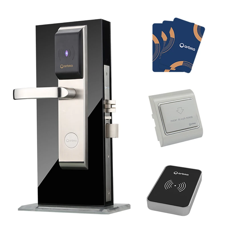 Orbita in Out Timing Computer Prousb Chip Proximity Tap Rifd Electronic Hotel Key Card Operated Door Locks for Hotel Room 3585