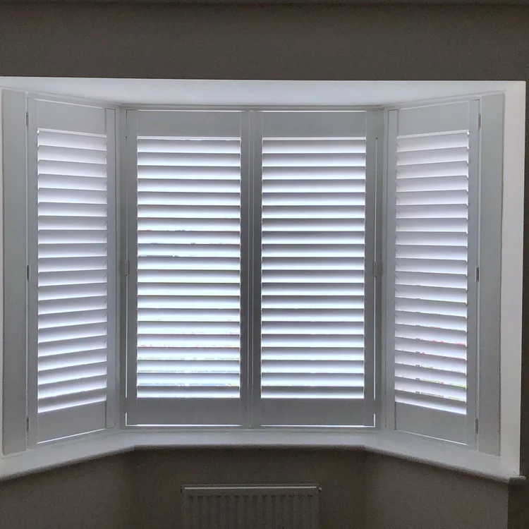 Factory Price Wooden Custom Window Shutters Interior Pvc Plantation Shutters Direct From China