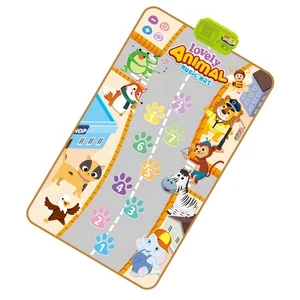 Educational Baby Learning Walking Animal Play Mat Plastic Musical Piano Mat