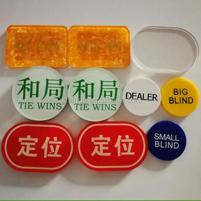 Professionelles Poker-Button-Set Für Texas Hold'em – 6 Stück Inkl. Dealer, Blind & Kill Buttons