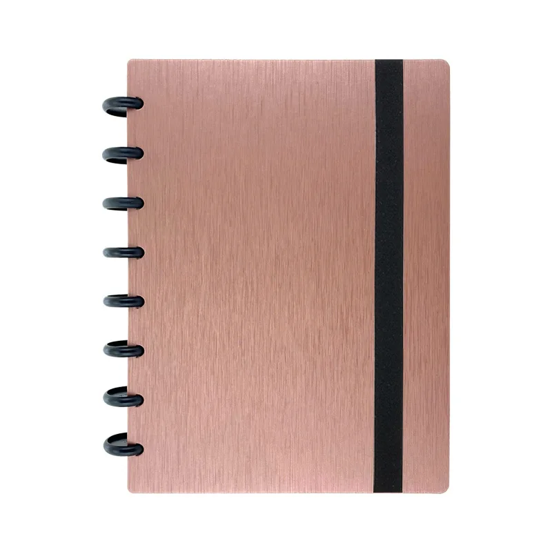 Mushroom Hole Notebook Business Record Notepad with Plastic Buckle Binding Notebook Journals