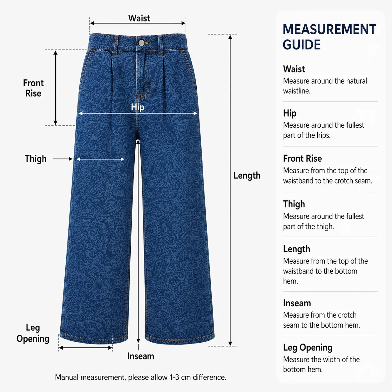 Size measurements