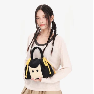 NOXXON Custom Nylon Drawstring Bag Fashion Simple Casual Travel Sling Bag Hobo Crossbody Bag for Daily Life
