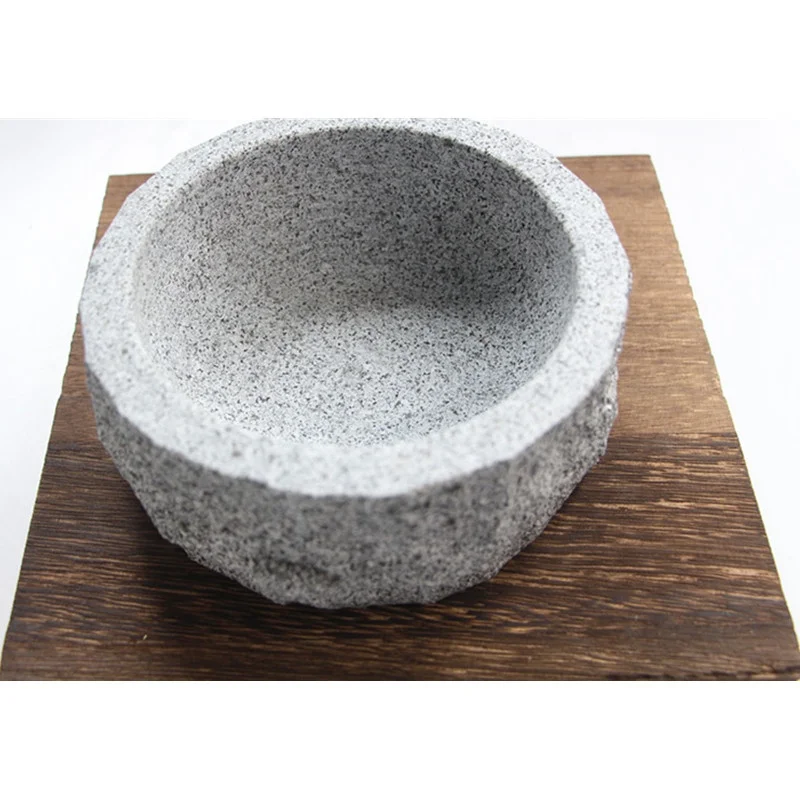 Eco Friendly Natural Stone Pot Korean Cooking Ware, Grey Granite Pots from  China 