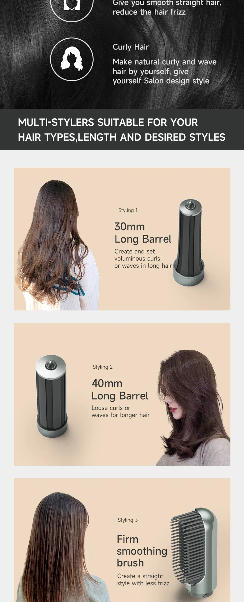 5 1 공기 헤어 스타일링 도구 랩 110000 Rpm 이온 헤어 드라이어 Curlers,라운드 블로우 건조기 브러쉬,헤어