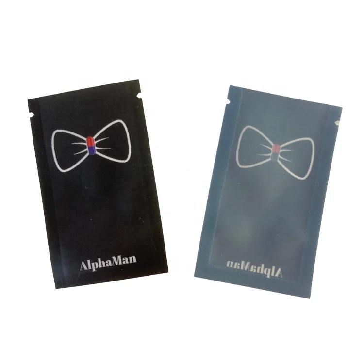 Low Moq Custom Printed Male Enhance Pills Plastic Packaging Bags Capsules Sachets Small Foil Laminated Mylar Ziplock Bags