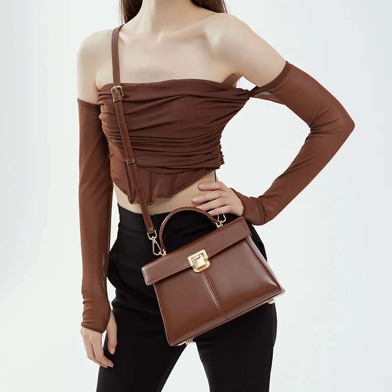 OEM ODM Custom Design High Quality Women’s Female Girls Leather Saddle Bags for Ladies Leather Crossbody Shoulder Sling Bag