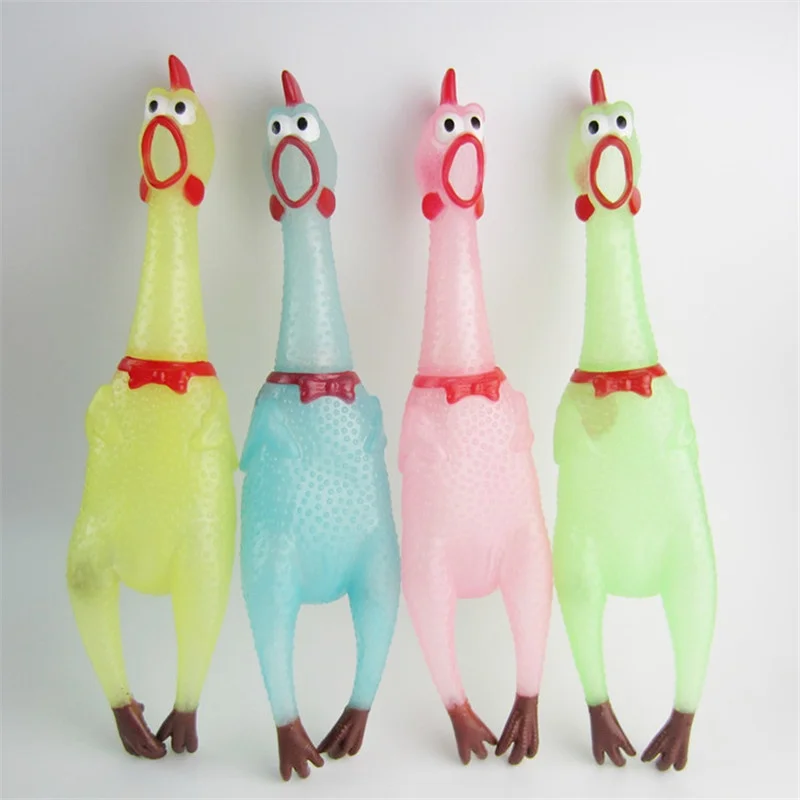 Factory Direct New and Unique Luminous Screaming Chicken Toy Plastic Decompressing Chicken for Ventilation