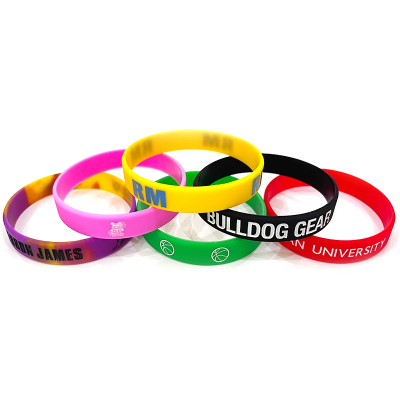 Cheap Promotional Custom Logo Design En Thin Rubber Silicone Bracelet