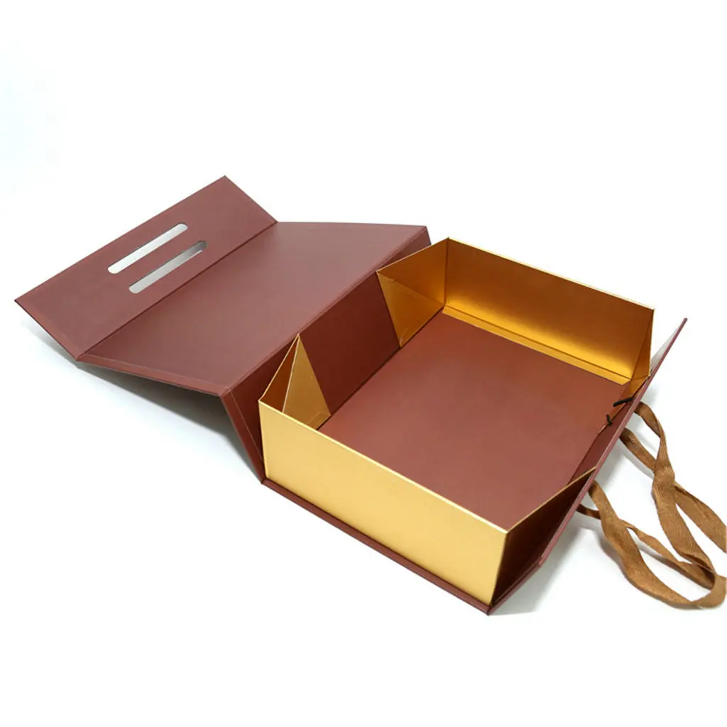 product magnet folded rigid box with handle for shipping clothing shoes perfume luxury packaging custom logo eco friendly-2