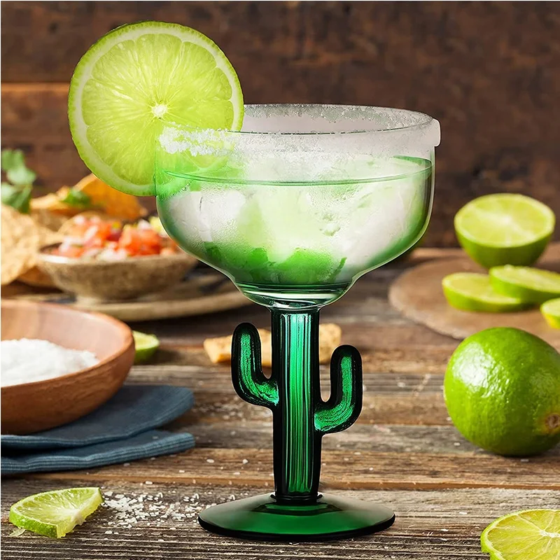 Hand Blown Cactus Margarita Glasses Saguaro Green Cocktail Glass For Margarita Buy Hand Blown