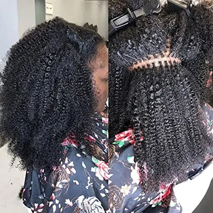 DIVA Microlinks Afro Kinky Curly Micro Links Human  Itip Hair Extension for Black Women Raw Indian Hair I Stick Tip