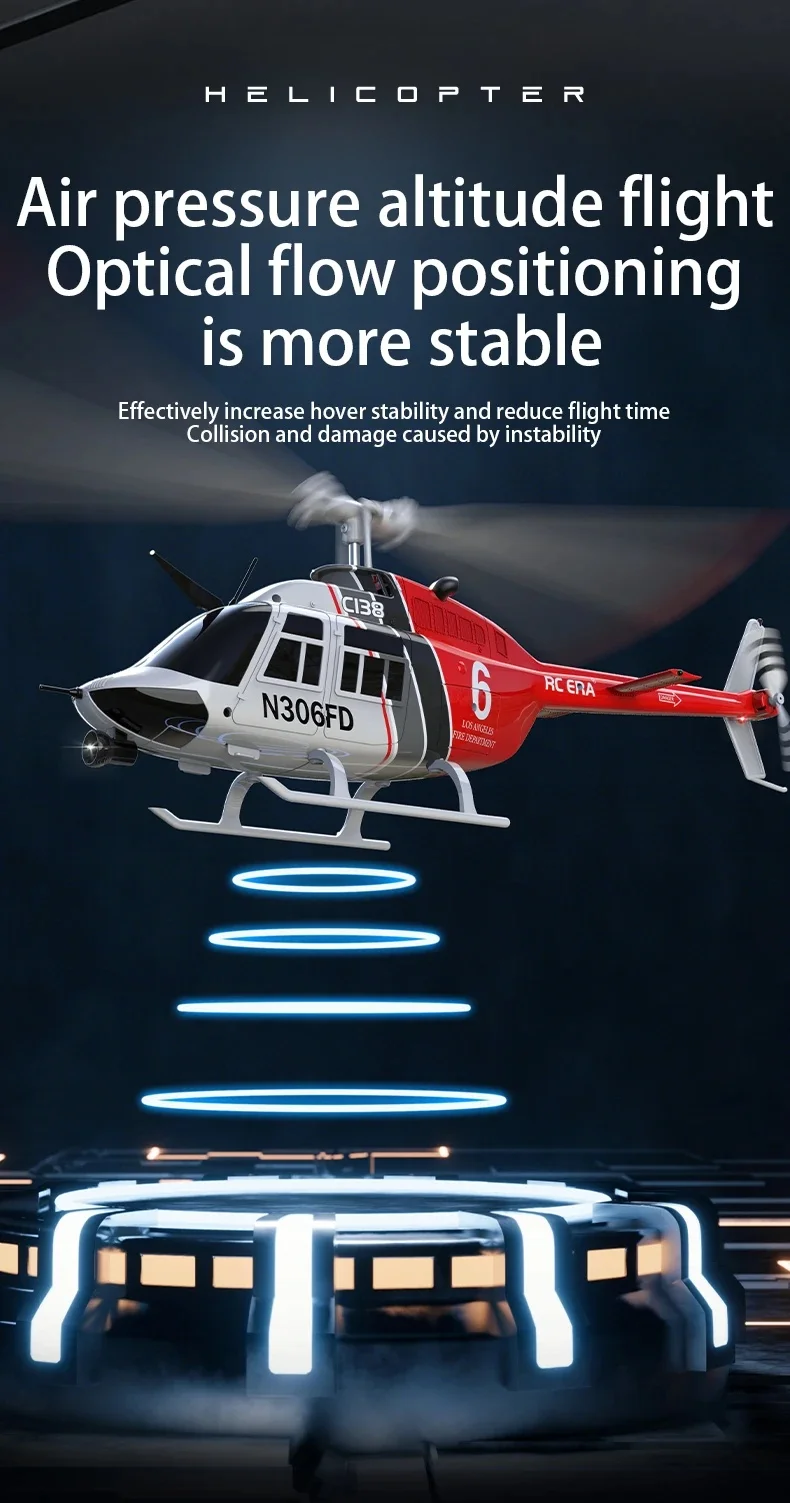 Hot Sale RC ERA C138 RC Helicopter 1/33 Scale 6CH 3 Digital Servos 6-Axis Gyroscope RC Toy Helicopter for Kids Christmas Gifts