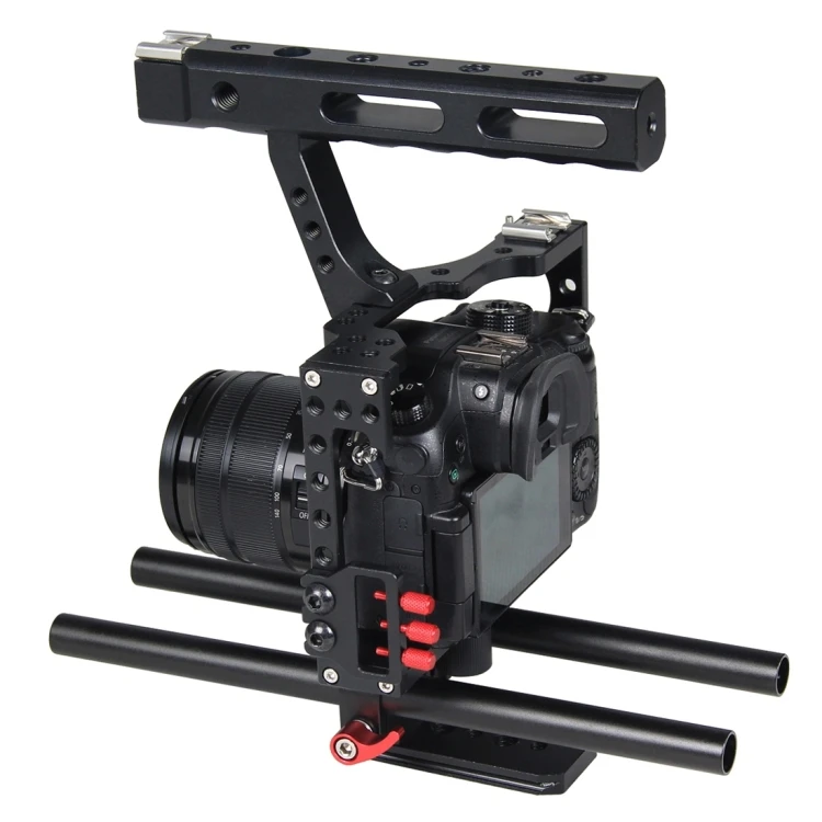 PULUZ Handheld Camera Cage Aluminum Alloy Camera Vi Produktbild-Vorschau 3