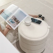 Home Decoration Ottoman With Storage Wholesale Round Pouf Ottoman Stool