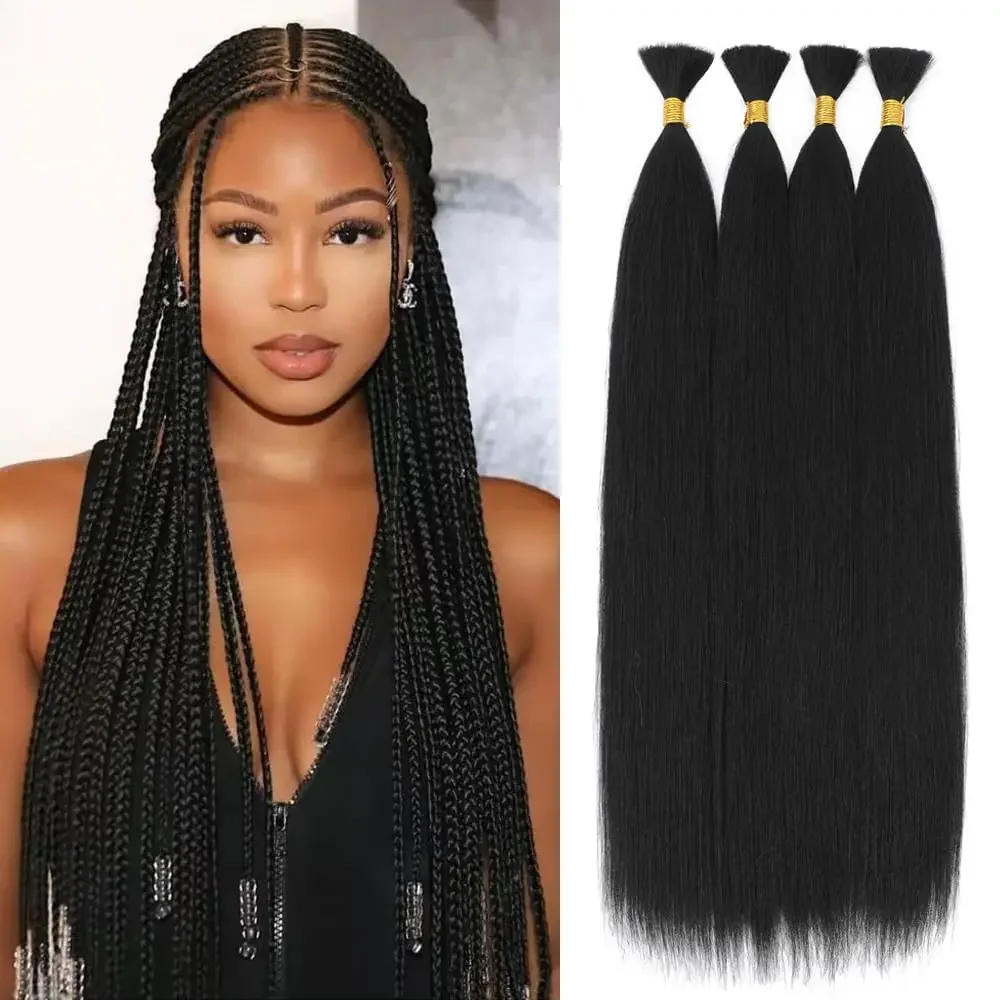 Straight Bulk Human Hair for Braiding No Weft Micro Braiding Hair Braids Extensions 100% Hair_voghion.com