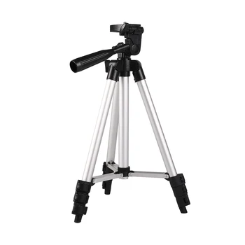 3110 Aluminum Alloy Tripod 360 Degree Adjustable Cradle Head Retractable Height for Camera and Mobile Phone Stand