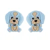 Dog Focal bead Pastel Blue SA154