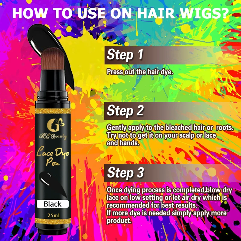 Private Label Custom Logo Permanent Color Hair Dye Pen Gel Root Touch up Stick Powder to Cover Gray Hair Dark Brown