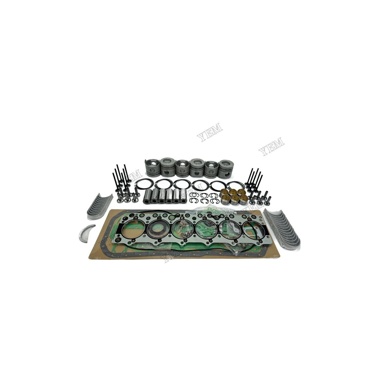For Isuzu 6BD1 Rebuild Kit With Full Gasket Kit Piston Rings Bearing Valves Genuine Engine Parts