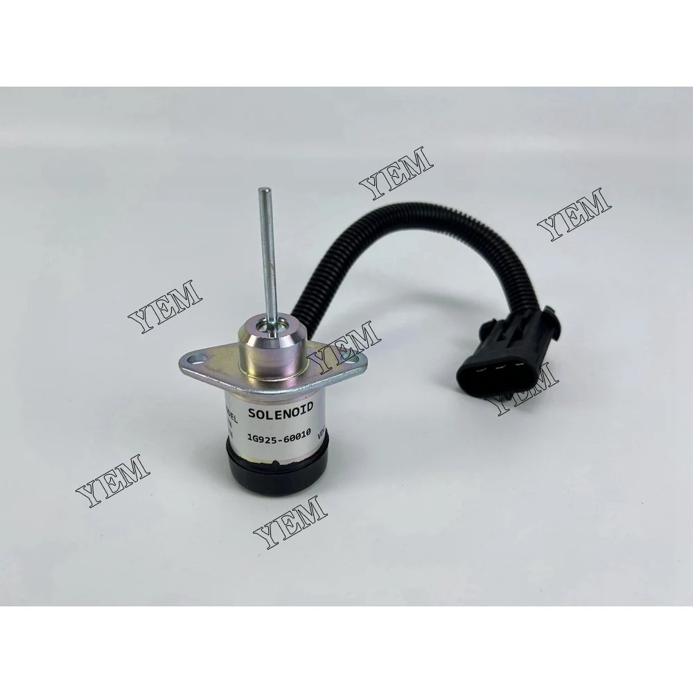 12V Solenoid Valve YK203-12V 1503ES-12A5UC4S 6684826 1G925-60011 for Kubota V3300 Engine Spare Parts
