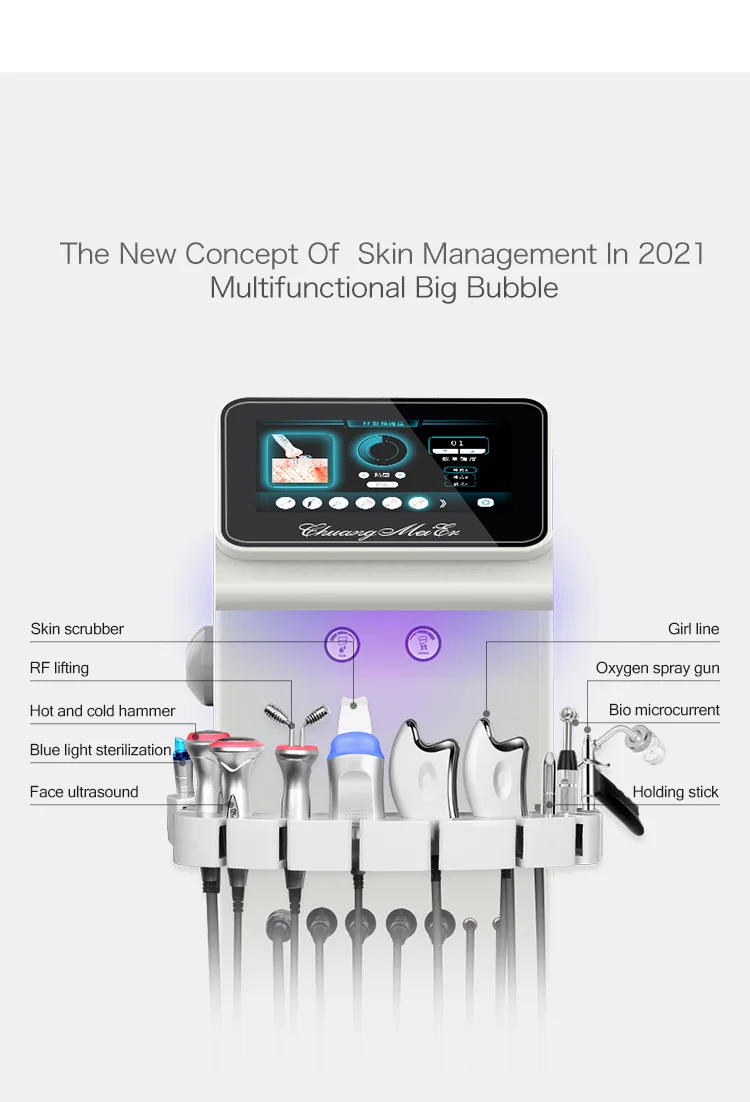 2022 Multifunction 12 in 1 hydro water oxygen beauty equipment facial skin care Beauty Salon Equipment
