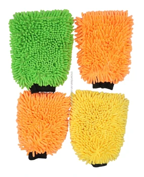 Wholesale Custom Microfiber Chenille Noodle Car Wash Mitt Glove Waterproof Auto Detailing Towel for Car Cleaning