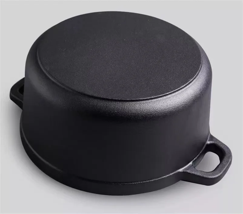 Amazon Basics Preseasoned Dutch Oven With Dual Handles Cast Iron Pot
