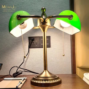 High Quality Luxury Green Glass Table Lamps for Hotel Home Restaurant Bedside-Flexible AC Power Supply Simple Design Art Deco