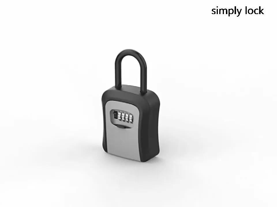 Key Lock Box Wall Mounted Key Safe Box Weatherproof 4 Digit Combination