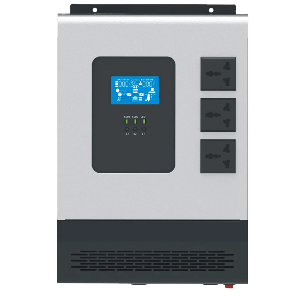Smart 12V 1Kva 2Kva Hybrid Solar Inverter Off Grid Simulated Sine Wave Solar Inverter With 50A PWM Solar Charge Controller