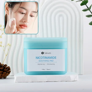 OEM Customized Full English Logo Factory Nicotinamide Whitening Cotton Pads Universal for All Skin Types High Quality
