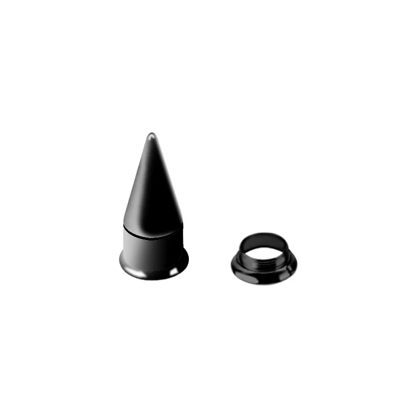 Aroncent 6 Paia Di Finti Dilatatori A Spina In Acciaio Inox Con O-Ring Nero – Orecchini A Tunnel Falsi (8mm, 35mm)