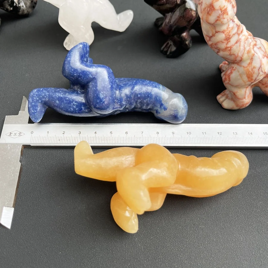 New Arrival Customized Meditation Natural Obsidian Crystal Dinosaur Penises With a Tail Crystal Quartz Penis With Legs