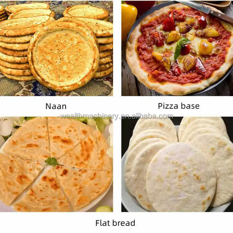 Pneumatic Pizza Dough Cutter Crust Making Machine Automatic Naan Bread
