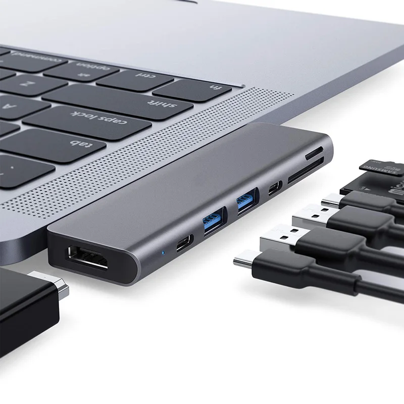 Purgo USB C Hub Adapter Dongle for MacBook Air 2018/2019 MacBook Pro 2019/2018 