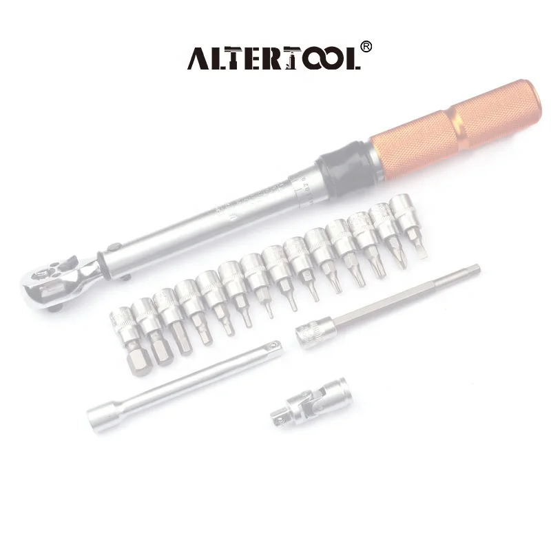 19pcs Motorcycle Torque Wrench Adjustable Torque Socket Wrench 125nm