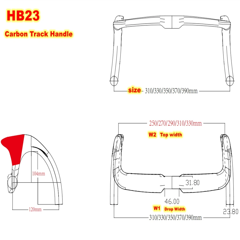Guidon De Vélo De Piste En Fibre De Carbone UD Finition Mate 31,8 Mm - Avec Potence, Neuf Sous Emballage, Garantie 2 Ans