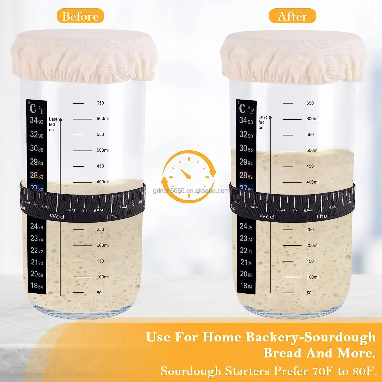 Sourdough Starter Jar Sour Dough Starter Container Sourdough Starter