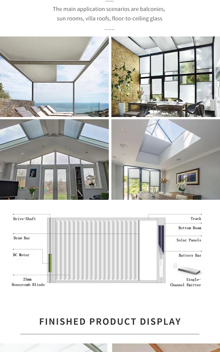 Cellular Shades Skylight Blinds Motorized Motorized Blinds Fabric Upper