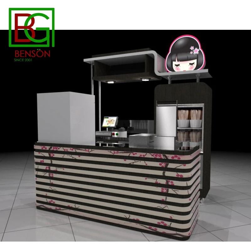 New Style Shopping Mall Crepes Kiosk Food Kiosk Design Best Sale Electric Mall Kiosk Popcorn