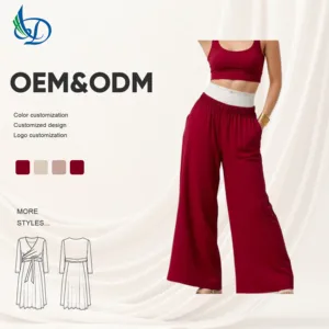 2026 Women's Summer Eco-Friendly Printed Cool Loose Breathable Chiffon Pants with Mid-Waist Straight Leg Casual Style