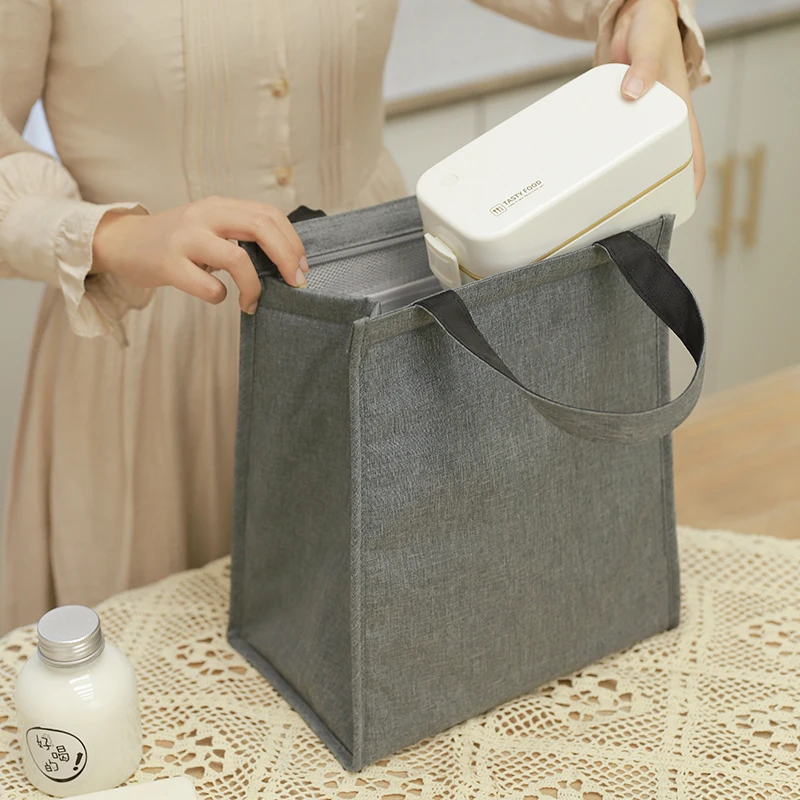 New Arrival Portable Bento Box Lunch Bag Tote Large Capacity Thickened Insulated Picnic Cooler Bags Made Durable Polyester for