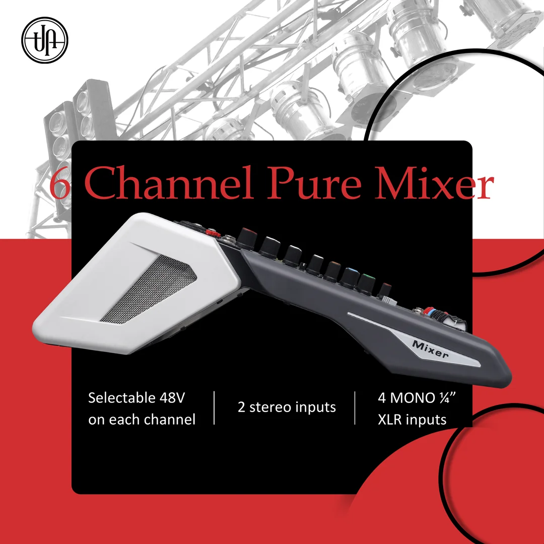 CHORDIO CTX-12 12 Channel Professional Sound Equipment DJ Controller Audio Console Mixer 99 DSP Power Amplifier 8ohm for Stage