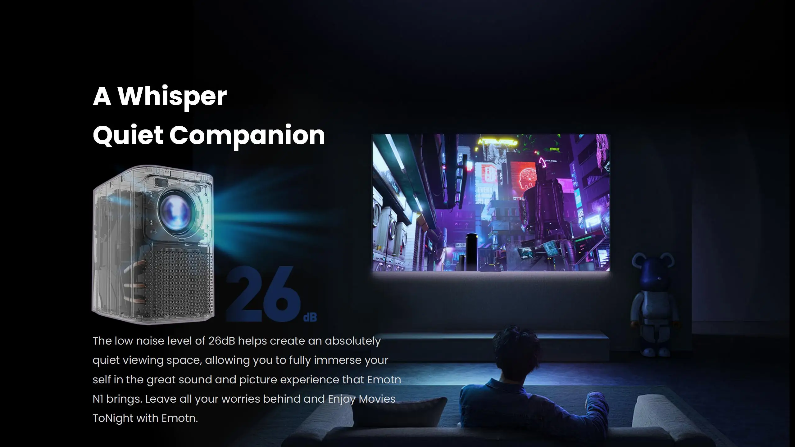 【美品】Dangbei Emotn Bluetooth Built-in with Projector Smart Netflix-Certified N1 Emotn Projector N1 プロジェクター
