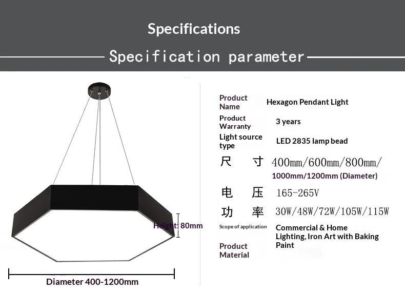 product led shaped star creative irregular hexagonal pendant light for office gym shopping mall supermarket energy efficient-6