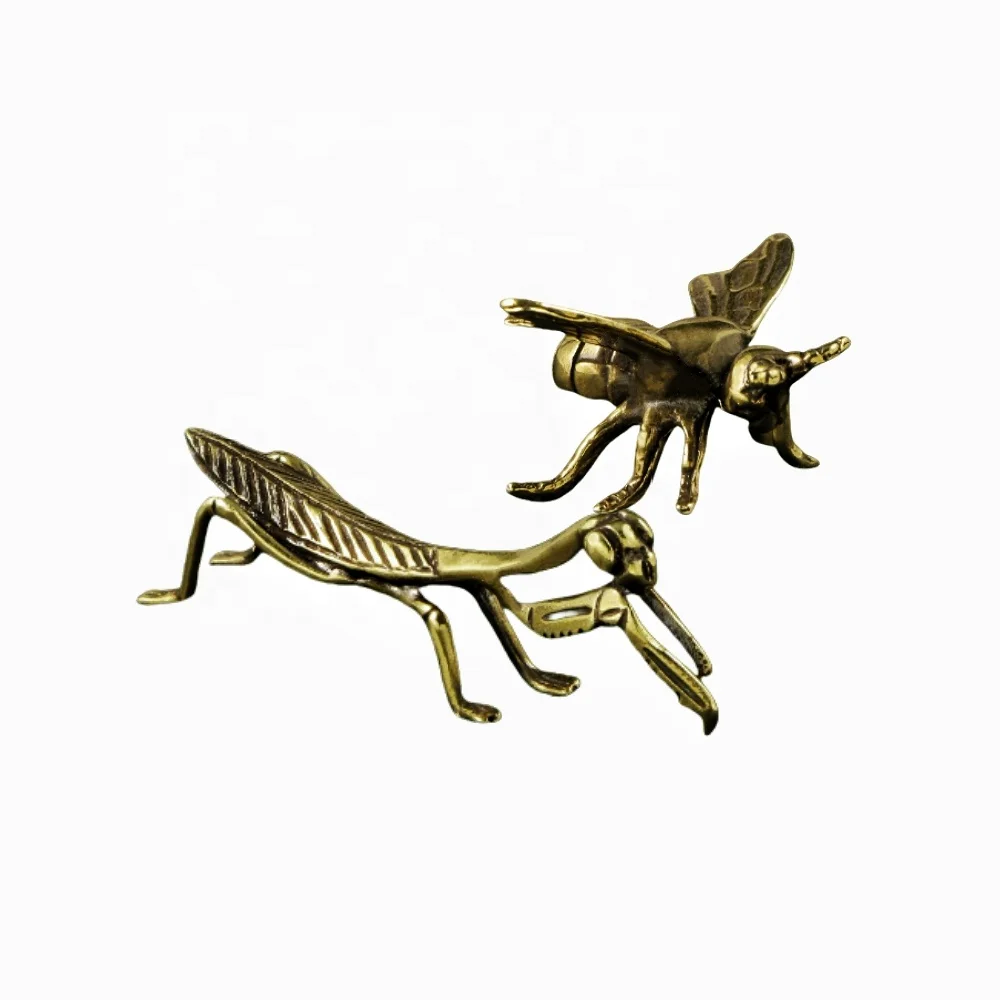 銅製・金工・カマキリ・蟷螂・鯰・ナマズ・昆虫・細工・盆栽・園芸
